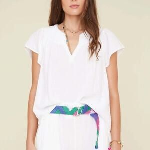 Xirena Tati Gauze Popover Blouse White Size Medium